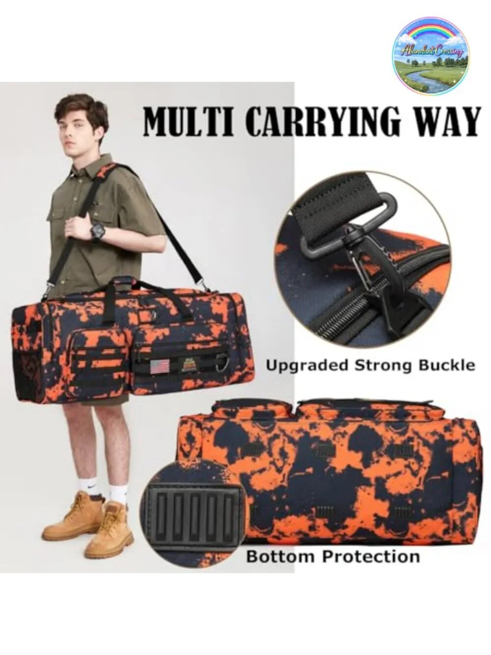 Heavy Duty Extra Large 130L Duffle Bag for Travel Sports Gear